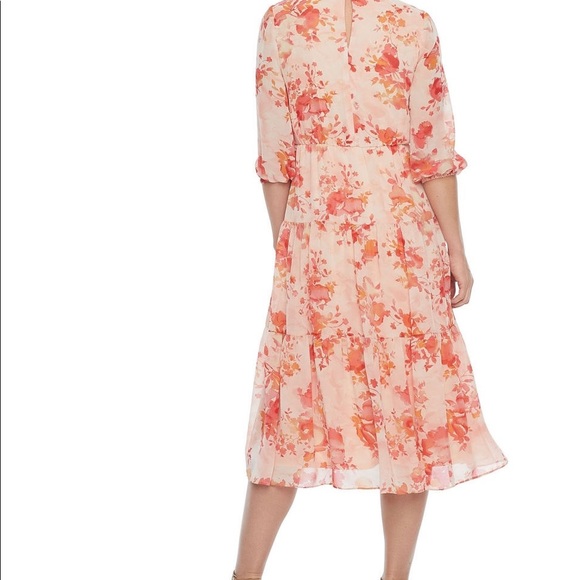 melonie Dresses Nwt Melonie T 34 Sleeve Floral Midi Fit Flare Dress